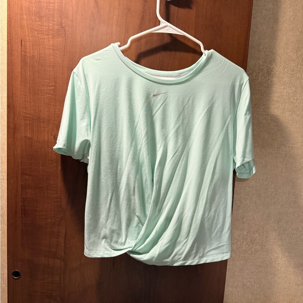 Nike Women's Light Green Twist Front Tee